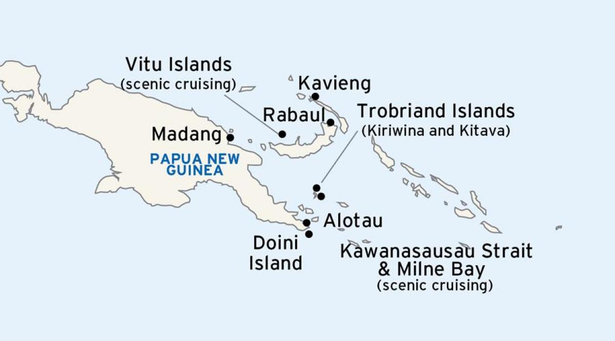 نقشه alotau پاپوآ گینه نو