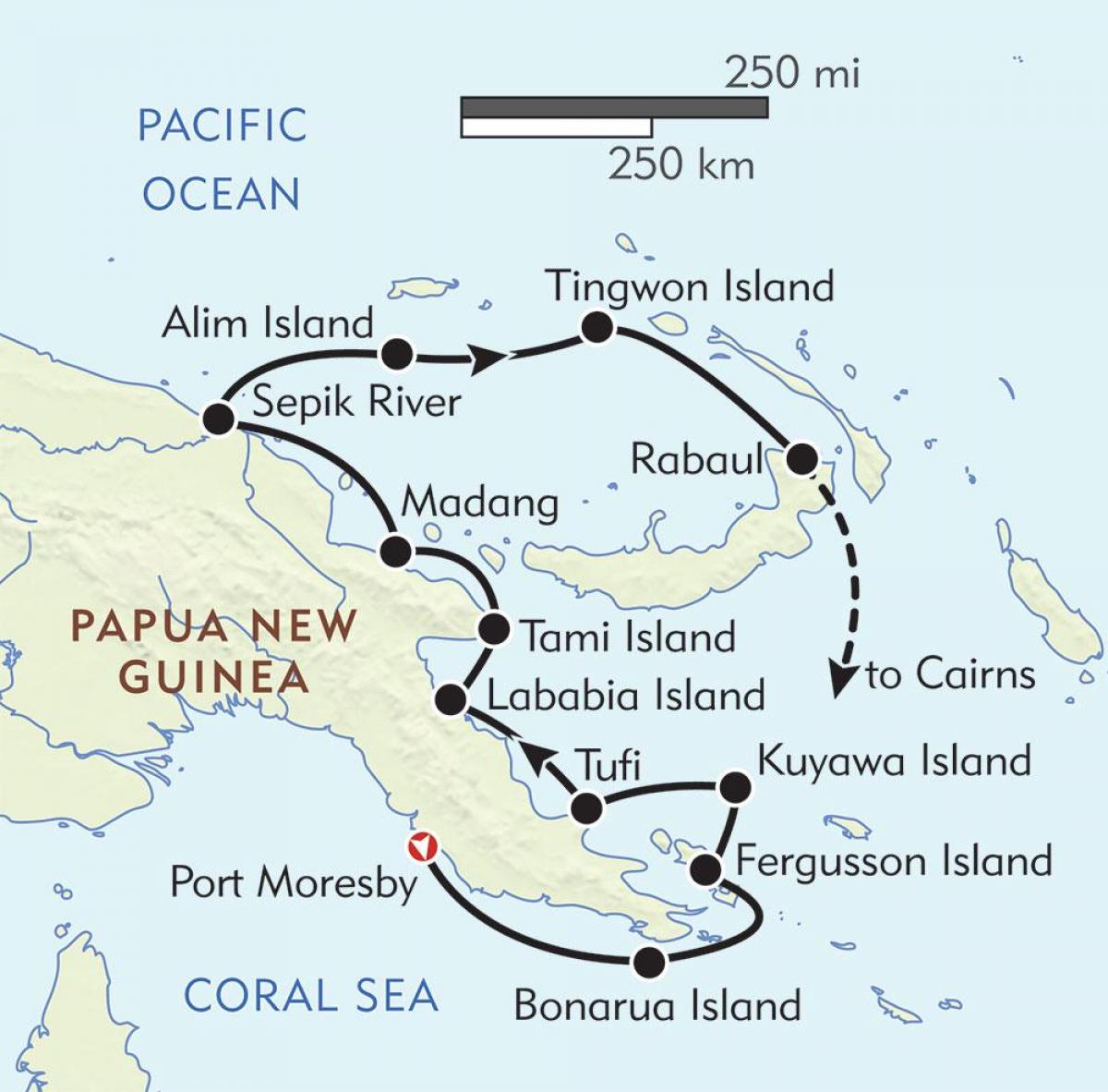نقشه rabaul پاپوآ گینه نو