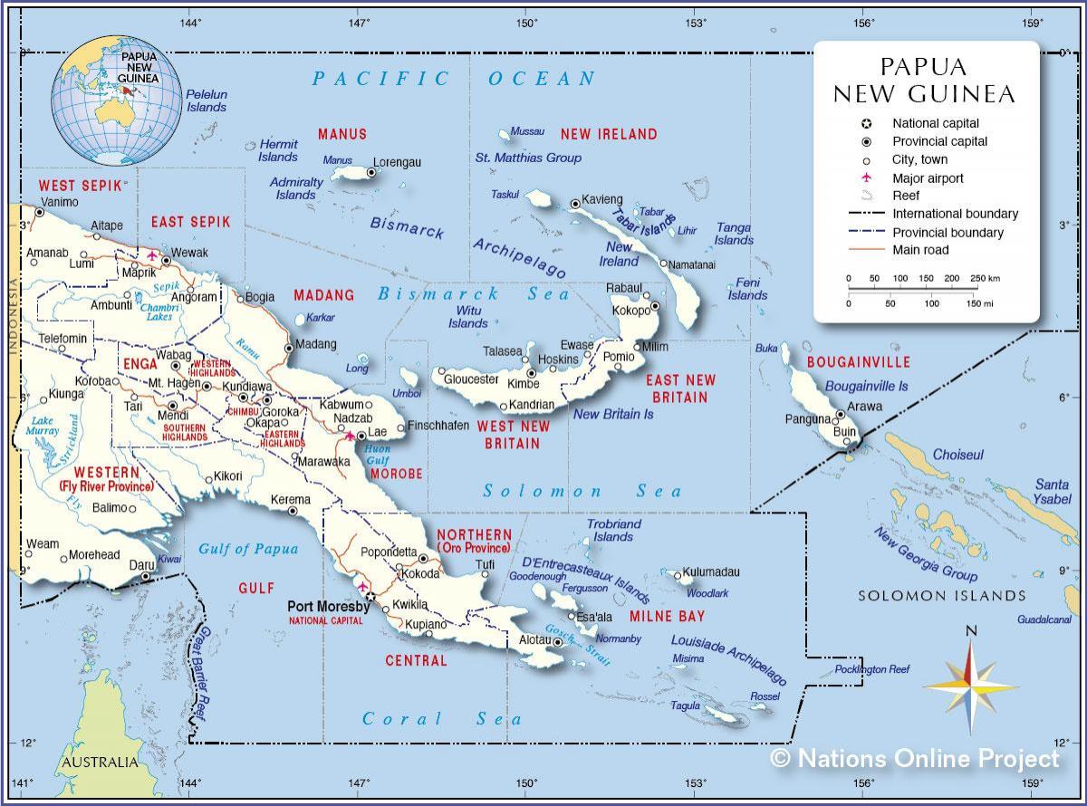نقشه tari پاپوآ گینه نو 