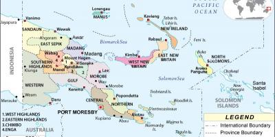 نقشه از پاپوآ گینه استان