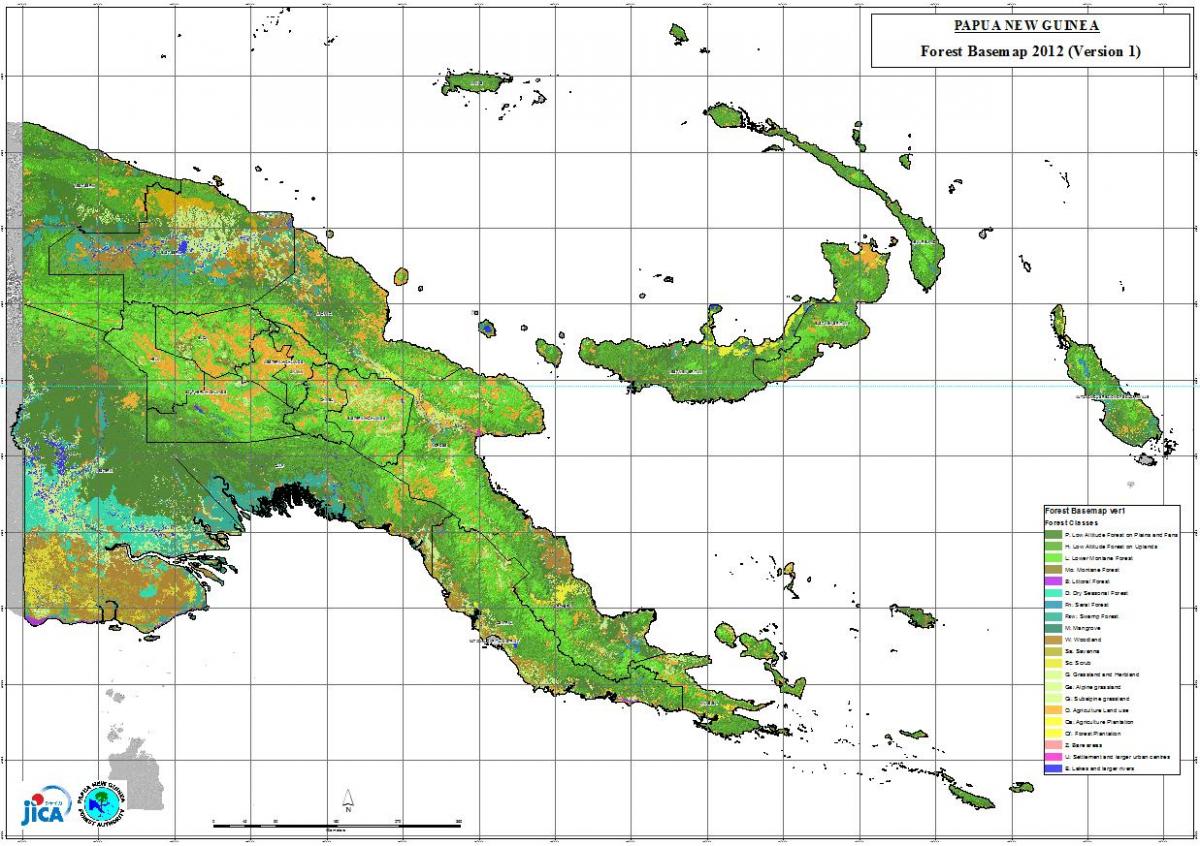 نقشه از پاپوآ گینه نو آب و هوا