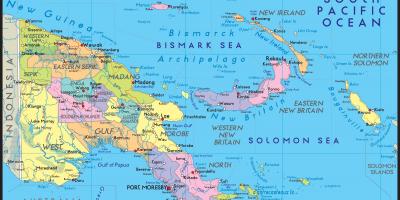 نقشه دقیق از پاپوآ گینه نو