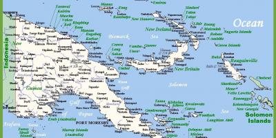 پاپوآ گینه نو در نقشه
